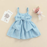 Vestidinho Lacinho Regatinha Azul - Minu Kids