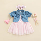 Conjuntinho Jude Jaquetinha e Vestido Rosa - Minu Kids