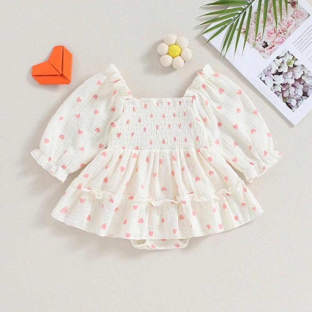 Vestidinho Corações Princesinha Branco - Minu Kids